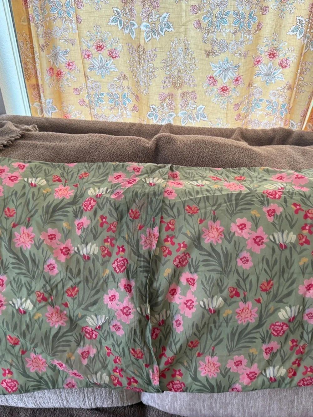Anthropologie floral pillow